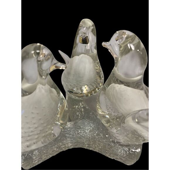 Murano glass 3 birds on a branch - Picture 4 of 5